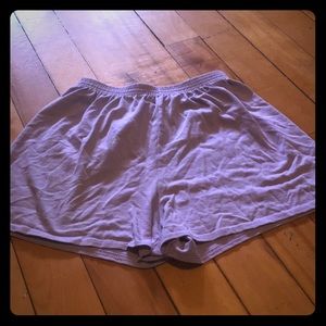 Purple stretchy comfy shorts